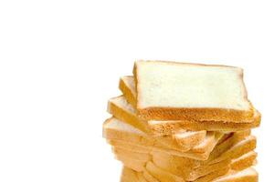 Sliced bread isolated on white background photo