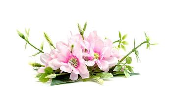 pink bouquet  flowers isolated on white background photo