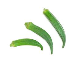 okra isolated on white background photo