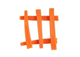 Stick carrot isolated on white background photo