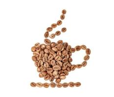 Coffee beans isolated on white background photo