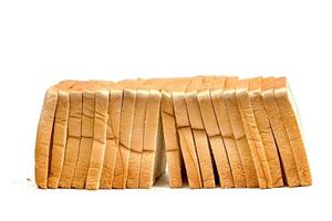 Sliced bread isolated on white background photo