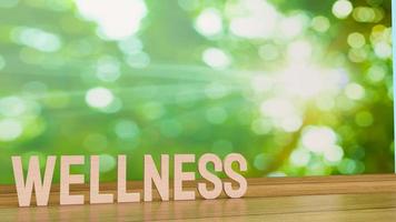 The wellness word for health concept 3d rendering photo