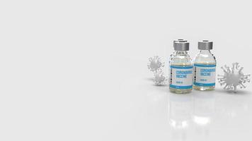 The  vaccine covid 19 for outbreak and medical concept  3d rendering. photo