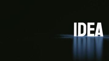 idea text glow in the dark for creative concept 3d rendering photo