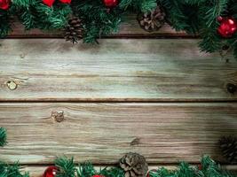 fondo de madera para el concepto de navidad o celebración foto