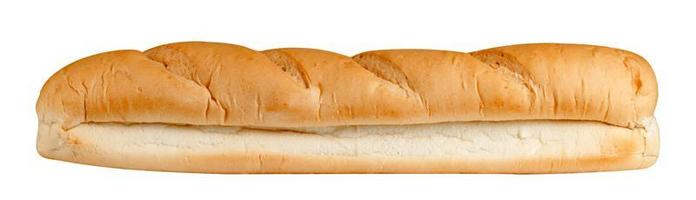 french baguettes bread isolated on white background ,include clipping path photo