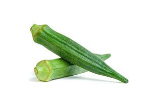 okra isolated on white background photo