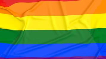 la bandera multicolor para la representación 3d del concepto lgbtq o transgénero foto