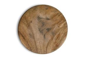 Wooden plate isolated on white background ,include clipping path photo