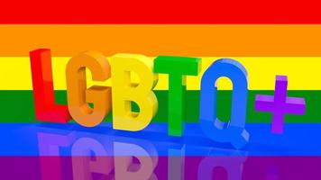 The  lgbtq text multi color  for transgender concept 3d rendering photo