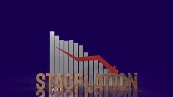 stagflation word for business crisis  concept 3d rendering photo