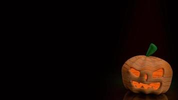 linterna de calabaza para la representación 3d del concepto de halloween foto