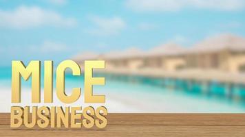 The word MICE is the event management business 3d rendering photo