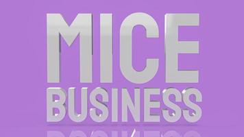 The word MICE is the event management business 3d rendering photo