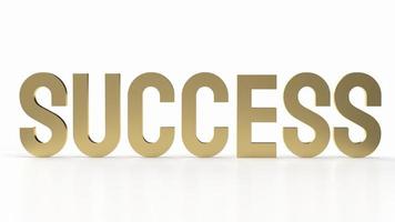 The success gold text for business content background 3d rendering photo