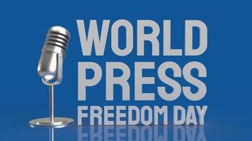 The world press freedom day white text for holiday content 3d rendering photo