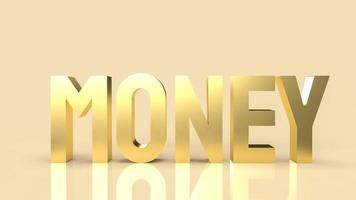 gold money text for business concept 3d rendering photo