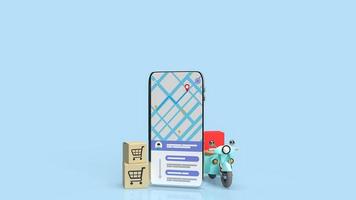 The mobile application  for delivery  business concept 3d rendering photo