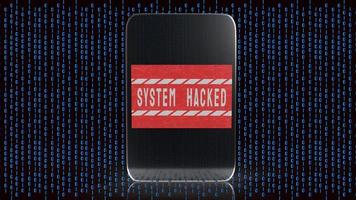 The tablet  on digital background for system hacked for technology concept 3d rendering photo