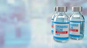 The vaccine booster in lab  for medical  or sci concept 3d rendering photo