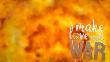 The  make love not war word for background concept 3d rendering photo