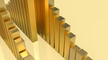 The gold column for abstract background  3d rendering photo