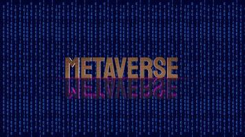 metaverse text in digital  background for technology concept 3d rendering photo