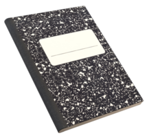 Classic student notebook a back to school 3D concept png