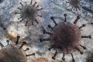 Old stone and rock textures with some virus fossil virus visualization photo