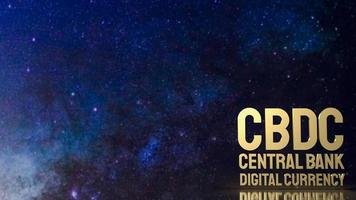 The cbdc or central bank digital currency  for business concept 3d rendering photo