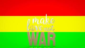 The  make love not war word for background concept 3d rendering photo