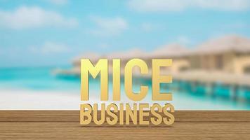 The word MICE is the event management business 3d rendering photo