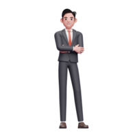 businessman in formal suit stylish With Crossed Arms png