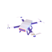 Drone simple stylish design, drone copter 3d render illustration png
