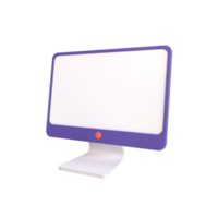 ordinateur de bureau simple illustration de rendu 3d minimaliste moderne png