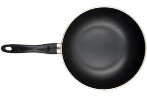 empty pan on white background. photo