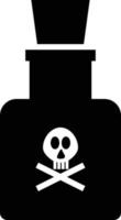 A Bottle of Poison and Danger Skull Vector Icon