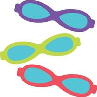 gafas de natación de verano, gafas conjunto vector icono ilustración
