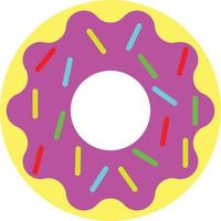 ilustración de icono de vector de donut colorido.