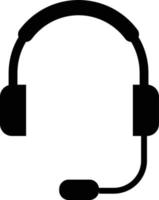 Ilustración de vector de icono de auriculares de soporte técnico al cliente
