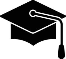 High School, University Graduation Cap Icon vector