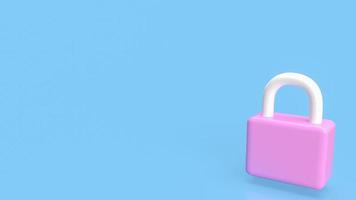 The pink master key for security concept 3d rendering photo