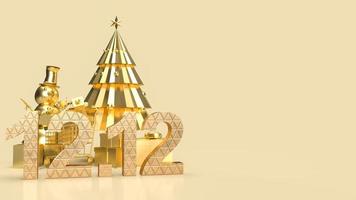 The number 12.12  and snowman on gold background  for sale promotion concept 3d rendering photo