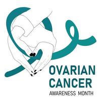 Ovarian Cancer Awareness Month poster vector