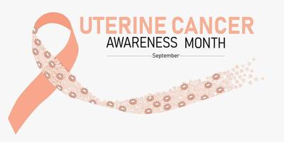 Uterine Cancer ribbon vector