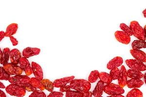 Dried Tomatoes on white background. photo