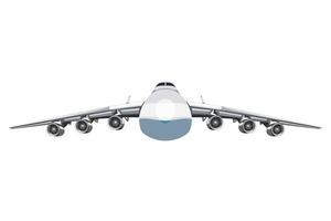 AIRPLANE ISOLATED, AIRCRAFT FRONT VIEW, flying plane vector
