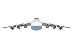 AIRPLANE ISOLATED, AIRCRAFT FRONT VIEW, flying plane vector