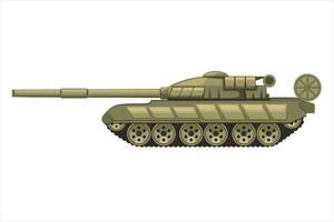 ilustración de tanque militar, tanque aislado vector